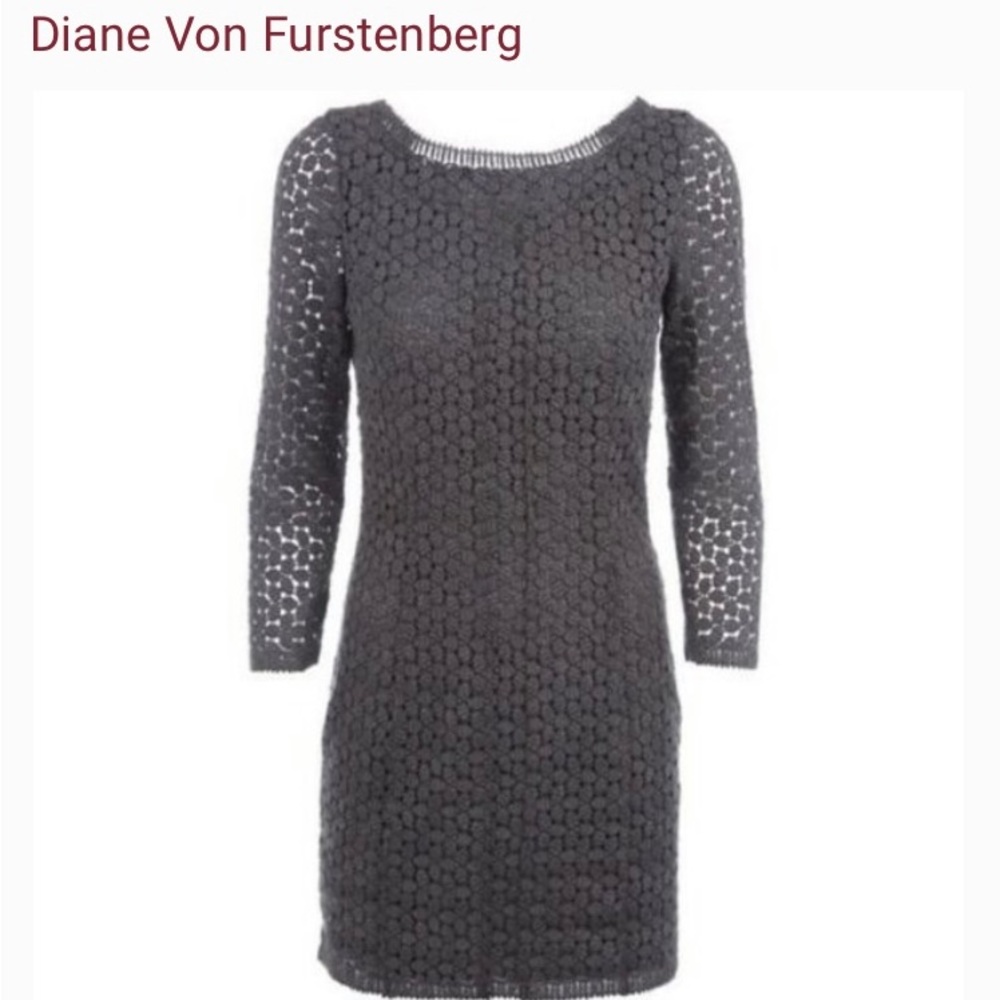 Diane Von Furstenberg | Dresses | Dvf Diane Von Furstenberg Gray ...